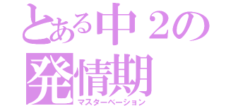 とある中２の発情期（マスターベーション）