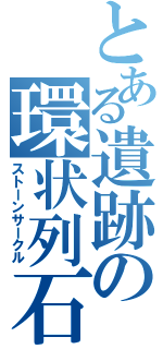 とある遺跡の環状列石（ストーンサークル）