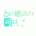 とある應該の可以啦（大笨豬）