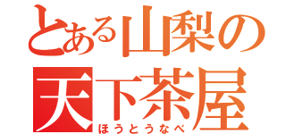 とある山梨の天下茶屋（ほうとうなべ）