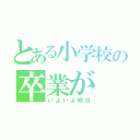 とある小学校の卒業が（いよいよ明日）