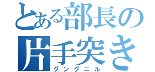 とある部長の片手突き（グングニル）