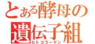 とある酵母の遺伝子組換え（ヒトコラーゲン）