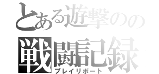 とある遊撃のの戦闘記録（プレイリポート）