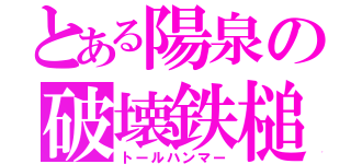 とある陽泉の破壊鉄槌（トールハンマー）