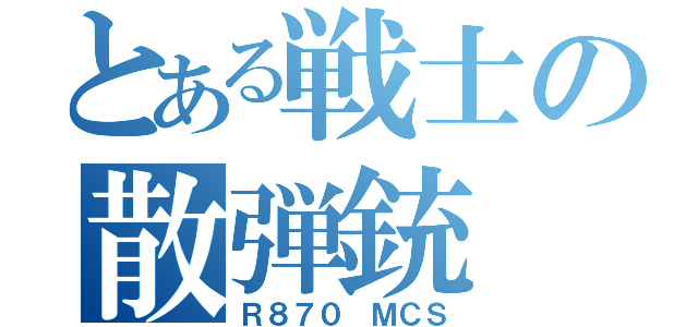 とある戦士の散弾銃（Ｒ８７０ ＭＣＳ）