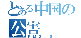 とある中国の公害（ＰＭ２．５）