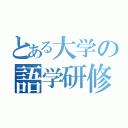 とある大学の語学研修（）