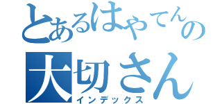 とあるはやてんの大切さん（インデックス）