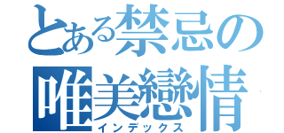 とある禁忌の唯美戀情（インデックス）