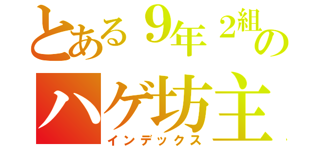 とある９年２組のハゲ坊主（インデックス）