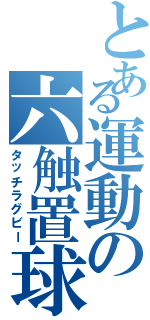 とある運動の六触置球（タッチラグビー）