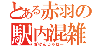 とある赤羽の駅内混雑（ざけんじゃねー）