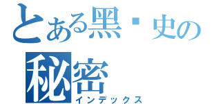 とある黑歷史の秘密（インデックス）