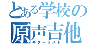 とある学校の原声吉他（ギターリスト）