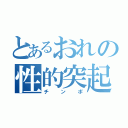 とあるおれの性的突起物（チンポ）