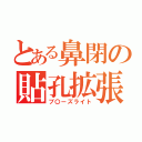 とある鼻閉の貼孔拡張（ブ〇ーズライト）