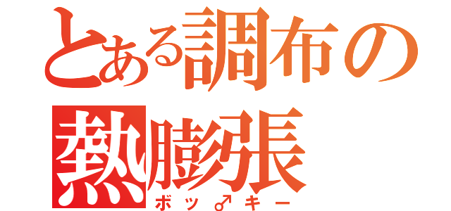 とある調布の熱膨張（ボッ♂キー）