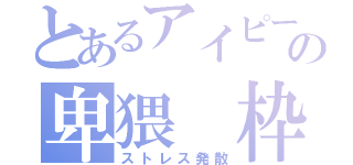 とあるアイピーの卑猥 枠（ストレス発散）