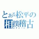 とある松平の相撲稽古（どすこ～い）