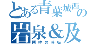 とある青葉城西の岩泉＆及川（阿吽の呼吸）