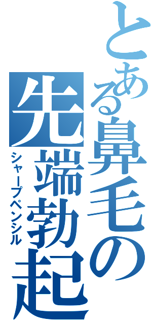 とある鼻毛の先端勃起（シャープペンシル）