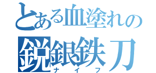 とある血塗れの鋭銀鉄刀（ナイフ）