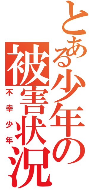 とある少年の被害状況（不幸少年）