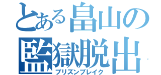 とある畠山の監獄脱出（プリズンブレイク）