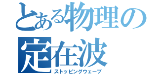 とある物理の定在波（ストッピングウェーブ）