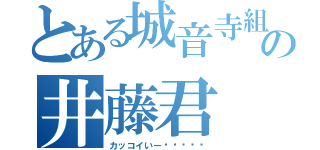 とある城音寺組の井藤君（カッコイいー♡♡♡♡♡）