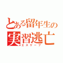 とある留年生の実習逃亡（エスケープ）