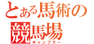 とある馬術の競馬場（ギャンブラー）