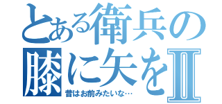 とある衛兵の膝に矢をⅡ（昔はお前みたいな…）