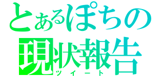 とあるぽちの現状報告（ツイート）