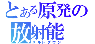 とある原発の放射能（メルトダウン）