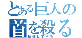 とある巨人の首を殺る（駆逐してやる）