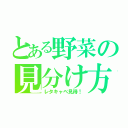 とある野菜の見分け方（レタキャベ見得！）