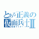 とある正義の仮面兵士Ⅱ（仮面ライダー）