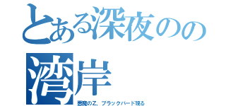 とある深夜のの湾岸（悪魔のＺ、ブラックバード現る）