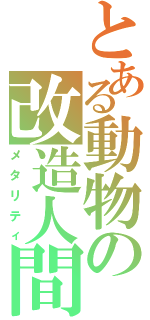 とある動物の改造人間Ⅱ（メタリティ）