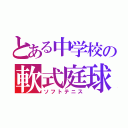 とある中学校の軟式庭球（ソフトテニス）