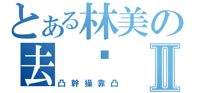 とある林美の去 你 媽Ⅱ（凸幹操靠凸）