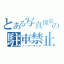 とある写真撮影の駐車禁止（ノーパーキング）