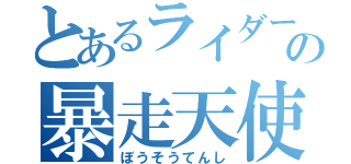 とあるライダーの暴走天使（ぼうそうてんし）