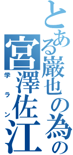 とある巌也の為のの宮澤佐江（学ラン）