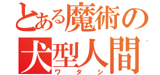 とある魔術の犬型人間（ワタシ）