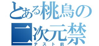 とある桃鳥の二次元禁制（テスト前）