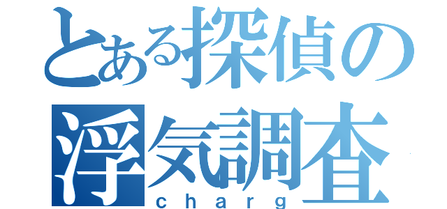 とある探偵の浮気調査（ｃｈａｒｇ）