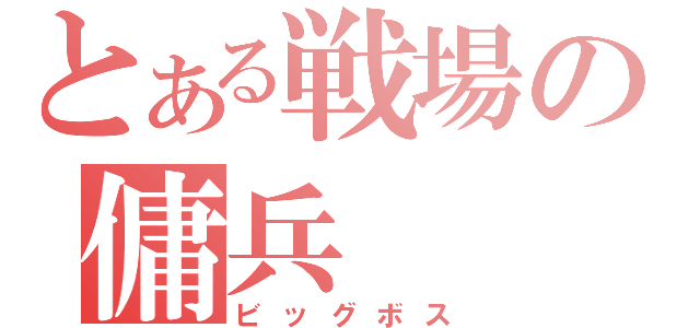 とある戦場の傭兵（ビッグボス）